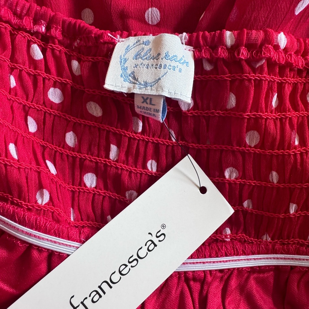 🔥 NWT gorgeous red with white polka dot swing dress by Francesca’s. - Picture 6 of 9